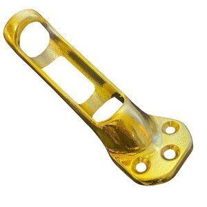 Flag Pole Holder Lightweight Gold Painted Aluminum 6.5 Inch Holds 1 inch Pole